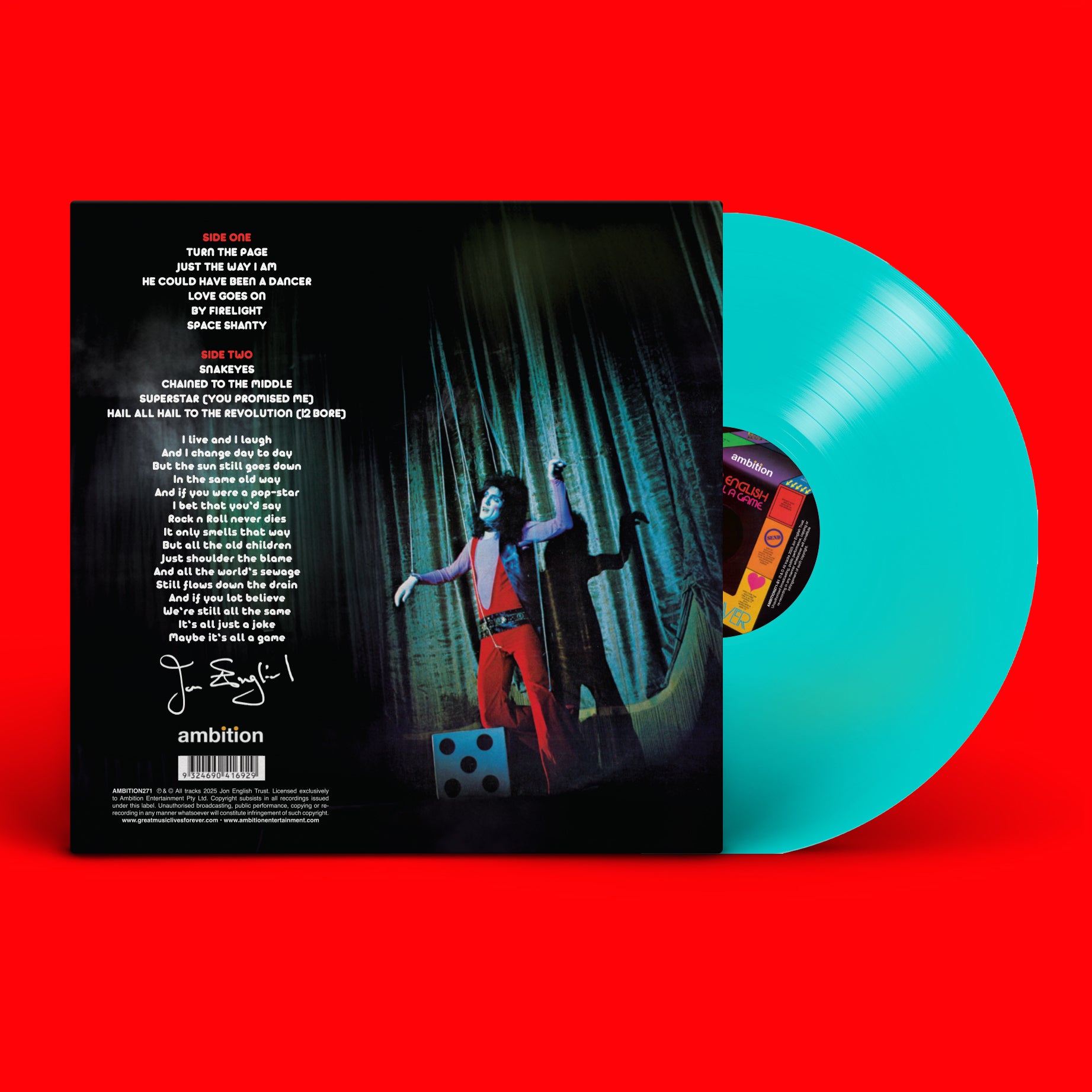 Jon English - It’s All A Game - Limited Edition Blue Vinyl
