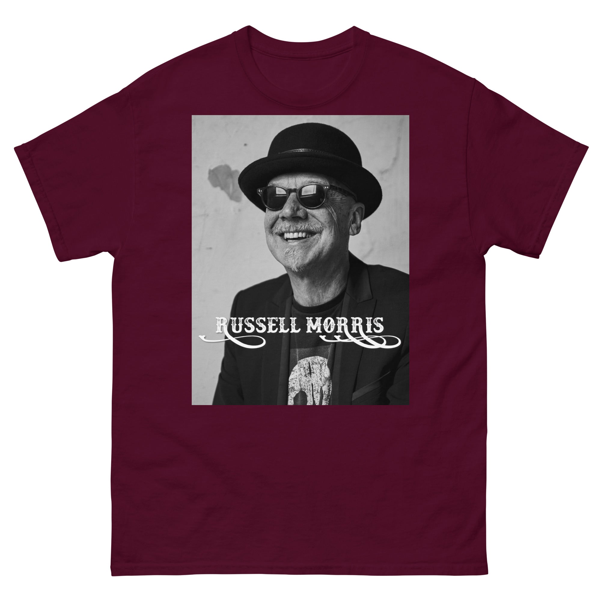 RUSSELL MORRIS | THE REAL SMILE | CLASSIC MEN'S T-SHIRT MAROON