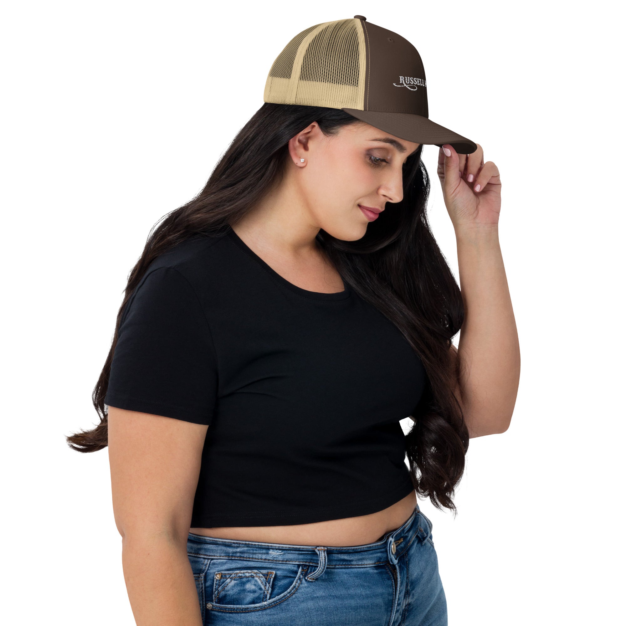 RUSSELL MORRIS | TRUCKER CAP | ONE SIZE BROWN SIDE VIEW