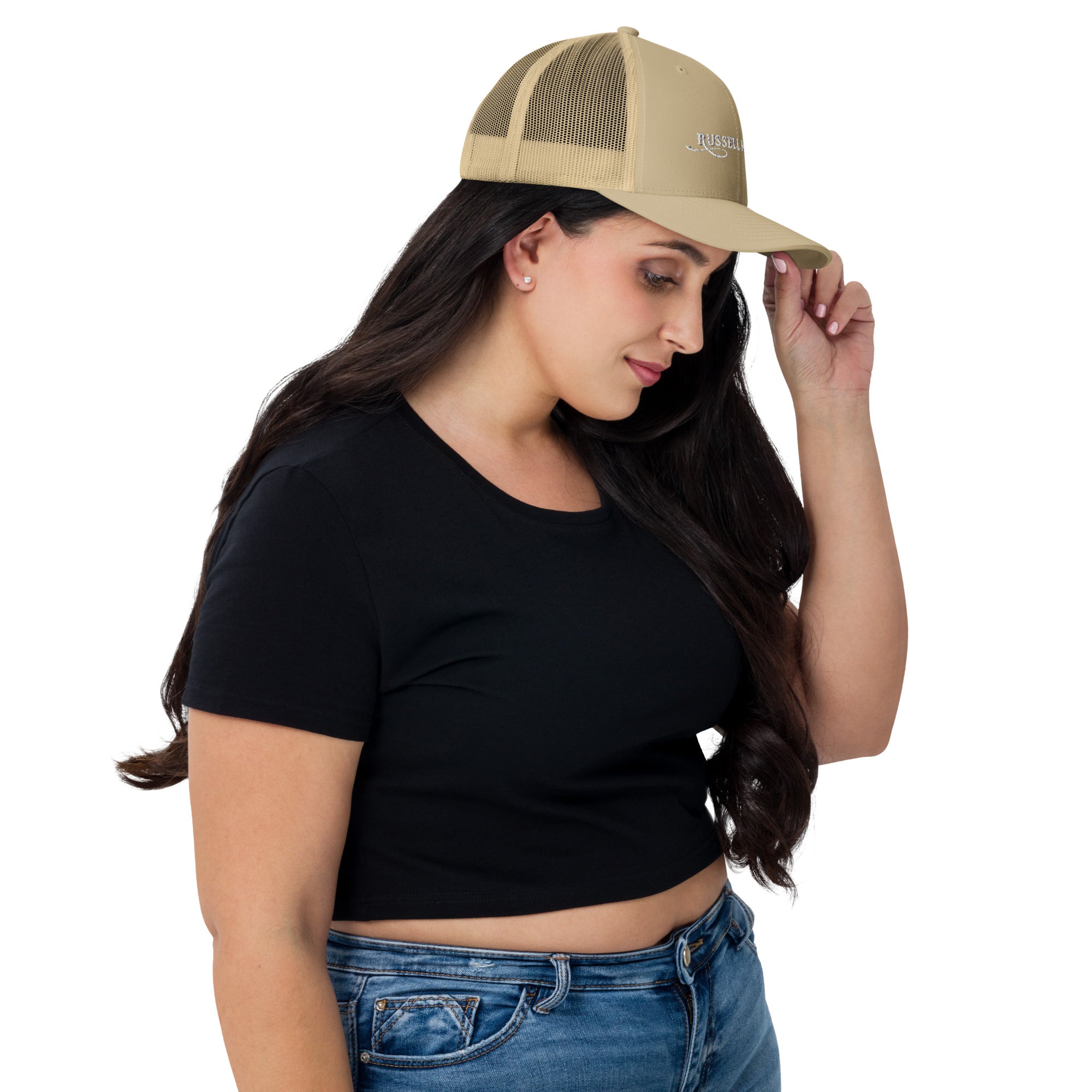 RUSSELL MORRIS | TRUCKER CAP | ONE SIZE TAN SIDE VIEW