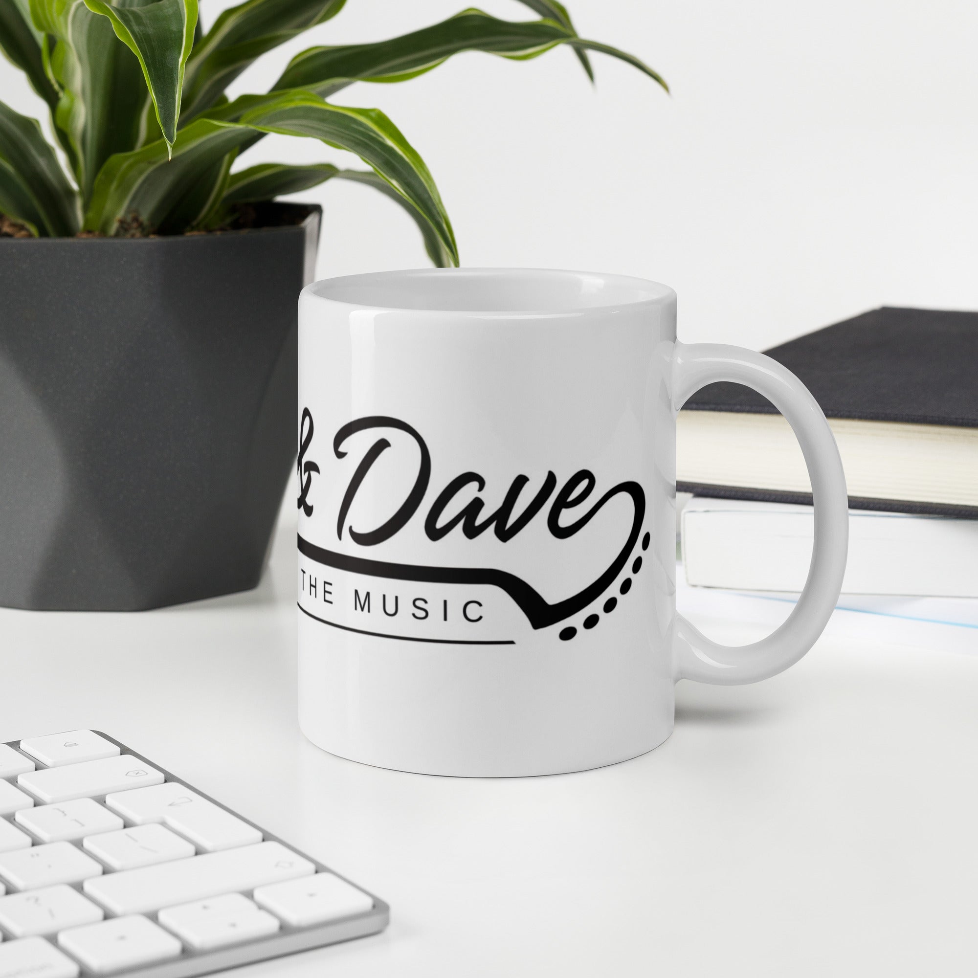PATSY & DAVE | IT'S ALL ABOUT THE MUSIC | WHITE GLOSSY MUG VIEW 2